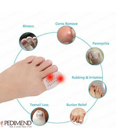 Pedimend Gel Toe & Finger Cap Protectors - Protection Pain Relief for Bunions Corns Calluses Orthotic Breathable Toe Caps Athletics Running For Men and Women 1 Pair - 4.45 - Buy Online on GoSupps.com