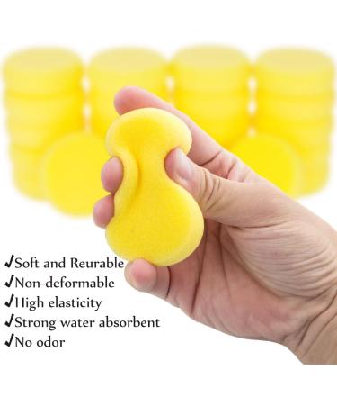 Laniakea 50 Pack 2.9 Inch Synthetic Paint Sponges - Watercolor Round Yellow Sponges for Art Crafts and Pottery - Buy Online on GoSupps.com