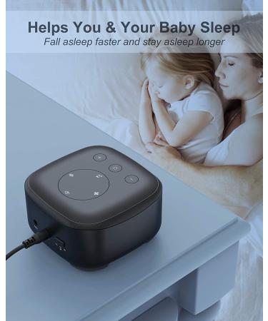White Noise Machine for Adults & Kids - 24 Soothing Sounds for Sleep Therapy - Nursery & Office Sound Soother - Black - Buy Online on GoSupps.com