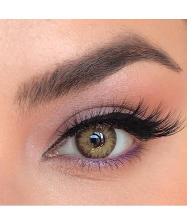 La 'Bella colored contact lens floransa (dioptria -0.00) -Premium series strongly covering monthly lenses for 3 months marbled light -brown colored lenses perfect for dark eyes