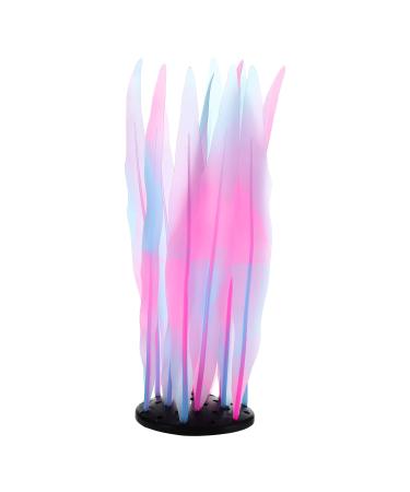VOCOSTE Silicone Glowing Aquatic Artificial Seaweed Aquarium Kelp Pink
