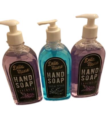 Liquid Hand Soap Pump Bottles 16 fl oz Lavender & Eucalyptus Scents Gentle Daily Hand Wash for Kitchen & Bathroom Family Value Pack Pack of 3 - Buy Online on GoSupps.com