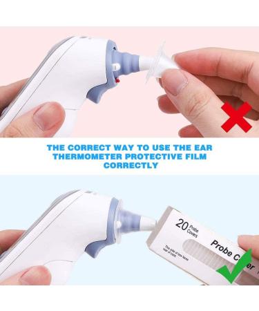 Braun Thermometer Protective Caps - Set of 100 | Transparent Ear Thermometer Covers for All Braun ThermoScan Models - Buy Online on GoSupps.com