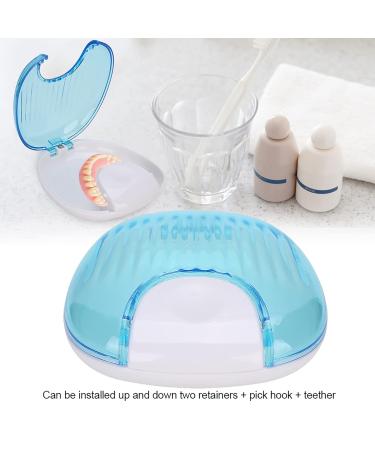Orthodontic Retainer Case & Mouth Guard - Portable Waterproof Denture Box (Sky Blue) | Ship Internationally - Buy Online on GoSupps.com