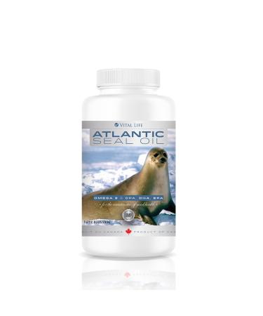 Vital Life Atlantic Seal Oil 500mg * 500 Softgels - Natural Rich Source of Omega-3 Fatty Acids & DPA/DHA/EPA for Optimal Health - Better Absorption - Boost Brain Power - Maintain Cardiovascular Health - Lower Cholesterol & Triglyceride - Anti-Inflammation