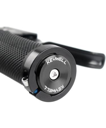KEYWELL Bar End Plugs - Aluminum Handlebar End Caps for Road, Mountain, BMX Bikes (2 Pack, Black) - Buy Online on GoSupps.com