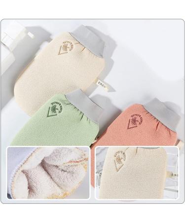 Exfoliating Bath Scrub Gloves | 2pcs Yellow Shower Scrubbers for Men & Women | Dead Skin Cell Remover & Massage Gloves - Buy Online on GoSupps.com