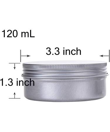 4oz Aluminum Tin Jar Refillable Containers - 12 Pack | 120ml Round Tin Bottle for Cosmetic, Lip Balm, Cream - Buy Online on GoSupps.com