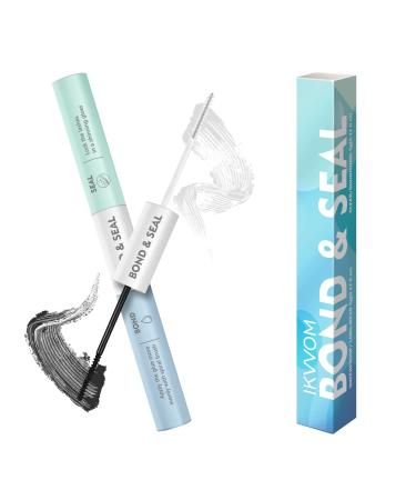 Lash Bond and Seal IKVVOM Cluster Lash Glue  Lash Bond Mascara for Eyelash Clusters Eyelash Adhesive Infused with Biotin and Vitamin E  Super Strong Hold Waterproof & Latex-Free