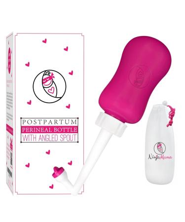 Ninja Mama Peri Bottle for Postpartum Care Post Partum Essentials for Pain Relief Tears & Hemorrhoids After Birth Large Portable Perineal Bottle with Angled Spout Labor & Delivery Hospital Bag. 360ml Extra Large 360ml