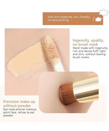 2 in 1 Liquid Foundation and Concealer (Built-in Brush) Long-lasting Waterproof Concealer Makeup High Coverage Matte Liquid Concealer Dual-ended Concealer Natural Color - Buy Online on GoSupps.com