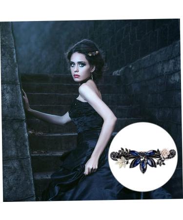 Beaupretty 1Pc spring clip hasenohren louis Rhinestone Hairpin hair barrettes for women womens barrettes for hair stylish hairpin alloy 3a dark green rhinestones Horizontal clip Miss 9X3X2CM Pattern F48-7 - Buy Online on GoSupps.com