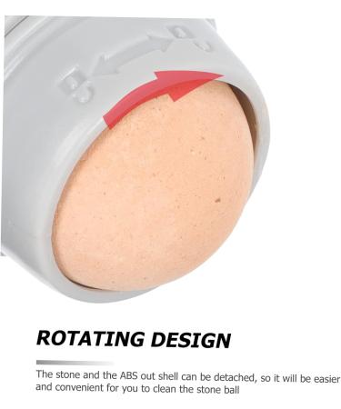 Beavorty Oil Absorbing Face Roller 1pc Volcanic Stone Oil-Absorbing Ball Purifying Clay Mud Face Massager Oil Resistant Grey 1 count (Pack of 1) - Buy Online on GoSupps.com