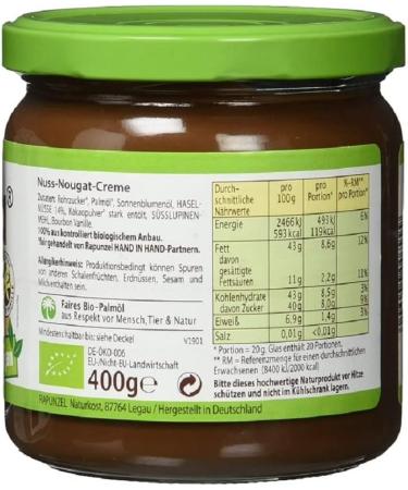 Bionella Organic nut nougat cream vegan 400 g - Buy Online on GoSupps.com