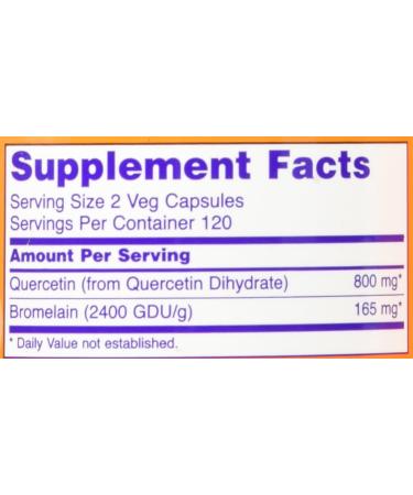 Now Foods Quercetin with Bromelain 240 Vegetable Capsule (2 Pack) - Natural Allergy Support - Buy Online on GoSupps.com