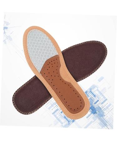 GLEAVI Leather Insoles - 2 Pairs Breathable Cowhide Orthotic Shoe Pads | Sweat Absorbing Non-Slip Comfort - Buy Online on GoSupps.com