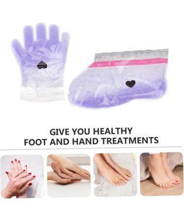 Ipetboom 2 Pairs Wax Gloves Paraffin Wax Bath Kit Nourishing Foot Paraffin Wax Warmer Hand Moisturizing Kit Manicure Kit Paraffin Wax Bath Gloves Pe Bag Purple Foot Mask Cosmetic - Buy Online on GoSupps.com
