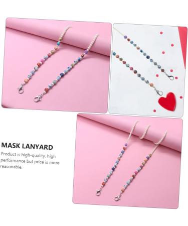 Frcolor 4-Piece Anti-Drop Chain Holder for Masks & Sunglasses - Kids & Adults | Pearl Strap & Rope for Glasses - Buy Online on GoSupps.com