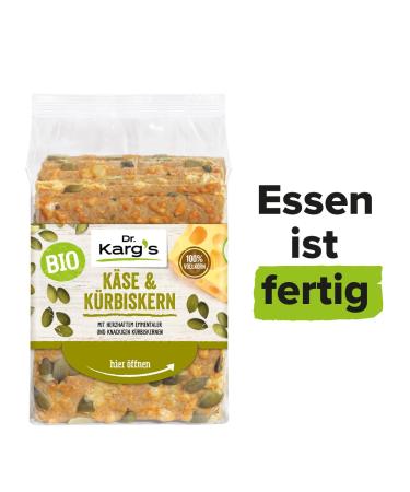Buy Dr. Karg s Organic Crispbread with Cheese & Pumpkin Seeds - 100% Whole Grain Vegetarian High Fiber No Additives 10x200g - Buy Online on GoSupps.com