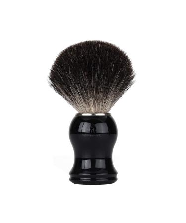 100% Pure Badger Hair Shaving Brush Handmade with Walnut Wooden Handle and Stainless Steel Base Perfect for Wet Shaving (Black)