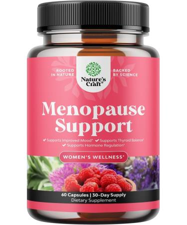 Complete Herbal Menopause Supplement for Women Multibenefit Menopause Relief Hormone Balance for Women for Night Sweats Mood and More with Dong Quai Vitex Chaste Berry and Black Cohosh - 30 Servings