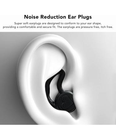 Sleeping Earplugs Silicone Earplugs Super Soft Black 2 Pair NRR 40dB Triple Protection for Noisy Places - Buy Online on GoSupps.com