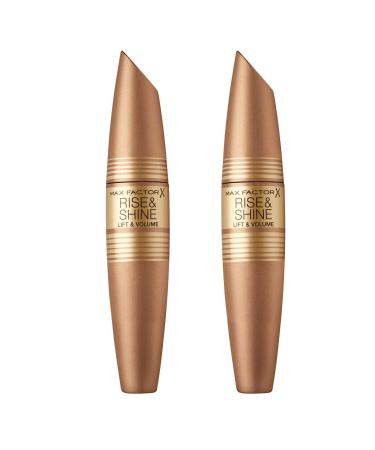 2 x Max Factor Rise & Shine Lift and Volume Mascara 12ml - 001 Black