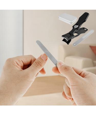 Nail Clippers for Thick Nails Wide Jaw Nail Trimmer Stainless Steel Nail Cutter with Nail Clip Storage Portable Fingernail Cutter Labor Saving Fingernail Trimmer for Women Men Adults(black) - Buy Online on GoSupps.com