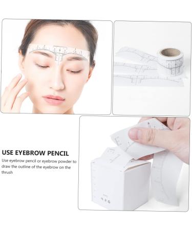  MERRYHAPY MERRYHAPY 1 Roll Tattoo Measuring Eyebrow Ruler Guide Eyebrow Ruler Auxiliary Disposable Model Measuring Ruler Sticker Woman White Paper - Buy Online on GoSupps.com