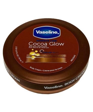 Vaseline Cocoa Glow Cocoa Butter Body Cream. Moisturizer for Soft and Glowing Skin. Multi Purpose Body Cream. 2.53 Fl.Oz / 75 ml