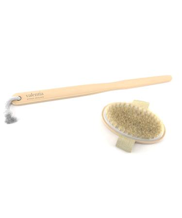Valentia Dry Body Brush with Handle - Exfoliating Tool for Smooth Skin - Buy Online on GoSupps.com