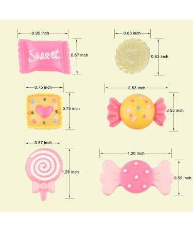 50 Pcs Kawaii Candy Nail Charms - Cute Resin Charms for DIY Crafts and Acrylic Nails - Buy Online on GoSupps.com