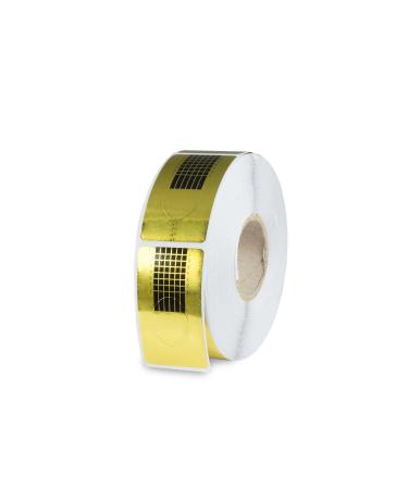 N&BF Profi modeling template gold angular |500 roll self -adhesive paper templates for the modeling of gel and acrylic nails |square art nail stencil gold