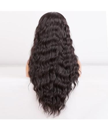 Salomezklm 24 Black Lace Front Wig | Glueless Synthetic Long Wavy Heat-Resistant Wig | Natural Baby Hair for Women - Buy Online on GoSupps.com