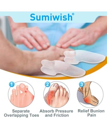 Sumiwish Hallux Toe Separator - 8x Gel Toe Separator & Silicone Stretcher for Bunion Relief - Unisex Solution for Comfort - Buy Online on GoSupps.com