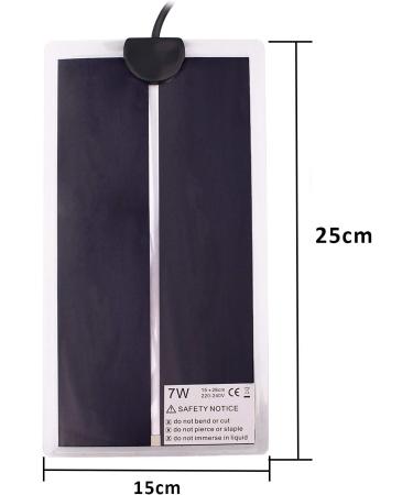 AIICIOO Lizards Heat Mat Temperature Controller Tank Warmer Aquarium Heating Mat Terrarium Pads with Thermostat for Reptiles Lizard Turtles Snake 7W 7W & thermostat - Buy Online on GoSupps.com