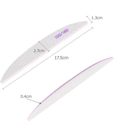 Professional Nail Files 20 Pieces Professional Double-Sided Reusable Nail File 100/180 Grit for Nail Salons DIY Nail Art at Home - Buy Online on GoSupps.com
