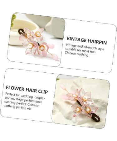 minkissy 1pc Antique Hairpin Hair Clasp Floral Headpiece Flower Hair Clip Vintage Hairpin Chinese Hair Barrettes Pink Hair Clips Floral Hair Clip Hair Clamps The Flowers Alloy Issue Card - Buy Online on GoSupps.com