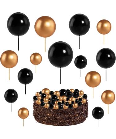 24 Pack Balls Cake Topper Round Ball Cake Topper Mini Balloon Cake Topper Pearl Balls Cake Topper Baking Decoration for Birthday Party Wedding Baby Shower Anniversary Graduation - Buy Online on GoSupps.com