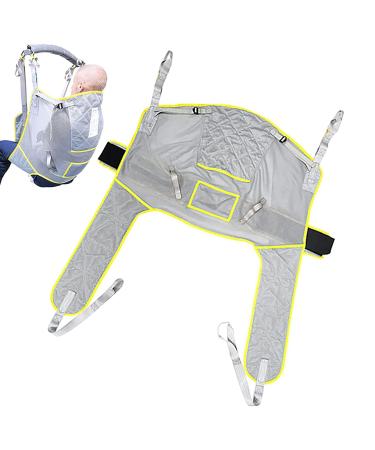 Patient Aid Universal Mesh Bath Patient Lift Sling with Head Support Divided Leg Shower Sling (Color : Color1 Size : S)