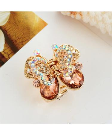Ruihfas Fashion 4Pcs Crystal Rhinestone Butterfly Hair Clips for Women/Girls - Set of 4 Grippers | 1.26 & 1.10 inch - Buy Online on GoSupps.com