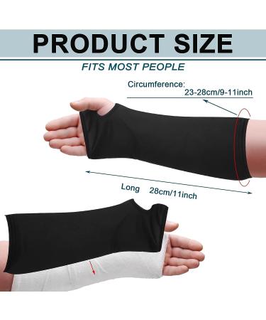 Black Arm Cast Cover - Short Arm Sleeve Protector for Cast Decorations - 8 Pcs, Washable & Removable - 11 Length x 9-11 Circumference - Buy Online on GoSupps.com