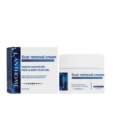 JHSLCHA Scar Remover Cream for Surgical and Acne Scars Cuts Burns - Natural Stretch Mark Gone Cream - Helps with Old and New Scars - Scar Cream Vitamin E for Women and Men