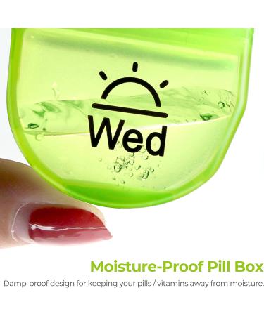 AUVON 2 Times a Day Weekly Pill Organizer AM PM - Purple | 7-Day Pocket Case for Vitamins, Medicine, Supplements - Buy Online on GoSupps.com