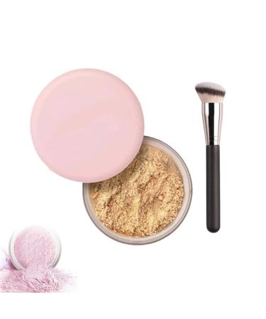 Allauraa Beautyy Pink Setting Powder Allauraa Beautyy Blurringg Powder Pink Setting Loose Face Powder Waterproof Setting Powder Matte Flawless Finish All Skin (5# One size) 5# 28.35 g (Pack of 1)