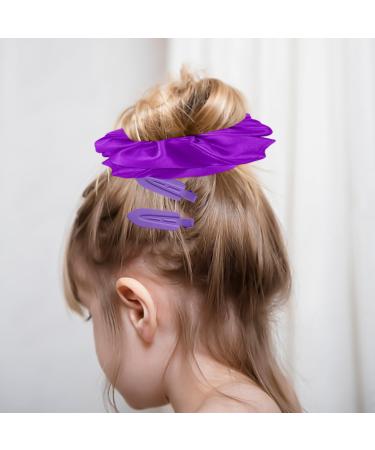 2 Purple Scrunchies 2 Purple Hairpins Purple Scrunchies Purple Accessories Kids Scrunchies Girls Scrunchies Purple Shiny Scrunchies Purple Accessories For Women - Buy Online on GoSupps.com