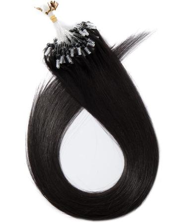 Rich Choices Micro Loop Human Hair Extensions 16 Inches Real Human Hair Extensions 100s 0.5g/Strand 50g Remy Straight Hair Durable Ring Beads #1B Natural Black 16 Inch #1B Natural Black - Buy Online on GoSupps.com