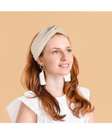 Lynun 6-Piece Wide Headband Set for Women | Elastic Sports Hair Bands for Fitness Running Yoga & Biking | Twisted Cross Headwraps in Single Colors - Buy Online on GoSupps.com