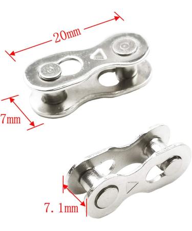 Hyamass 4 Pairs Bicycle Missing Link Reusable Steel Bike Chain 6/7/8 Speed - Silver - Buy Online on GoSupps.com