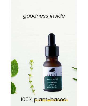 Organic Hemp Seed & Olive Oil Hair Care Oil with Rosemary Essential Oil - 15ml | Scalp Nourishment, Hair Fall Protection, Silky & Shiny Hair - Buy Online on GoSupps.com